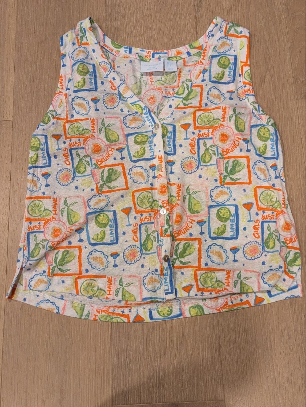 Linen Blend Brunch Themed Top